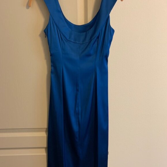 Maggy London Women's Size 4 Evening/Cocktail/Wedding Blue Side Zip Lined Dress - Picture 6 of 11
